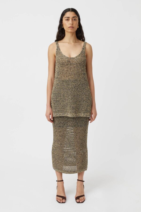 Alvia Knit Skirt Neutral