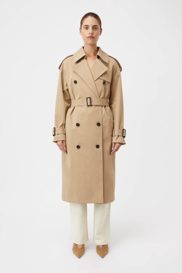 Enola Classic Mid Length Trench Sand