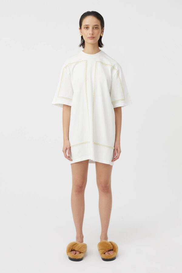 Arwen Mini Tee Dress White