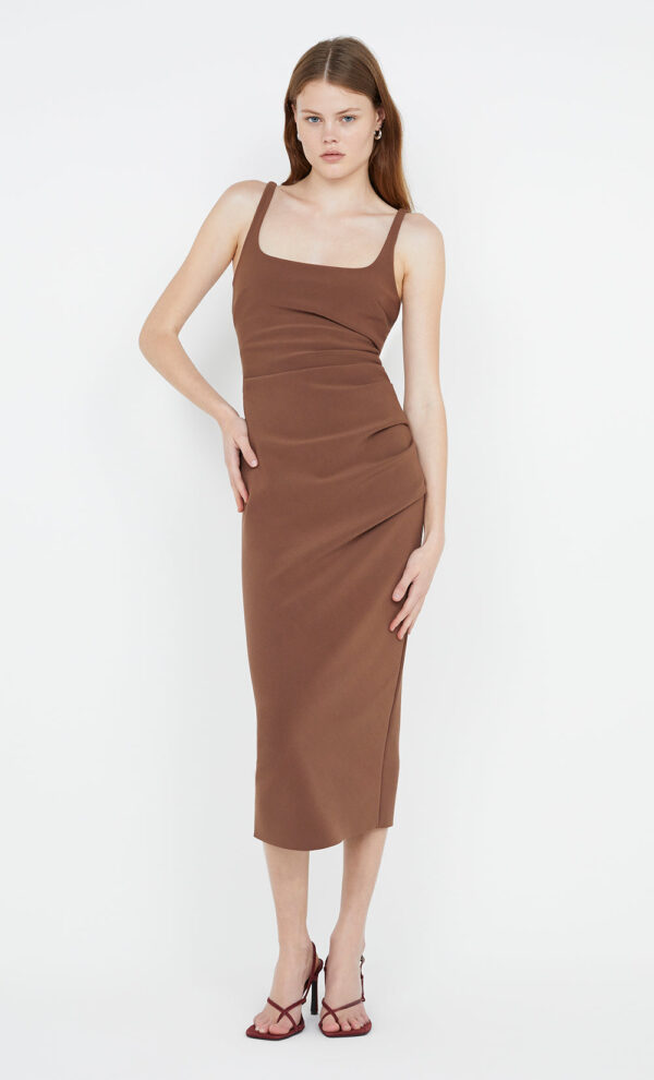 Hazel Midi Dress Chocolate